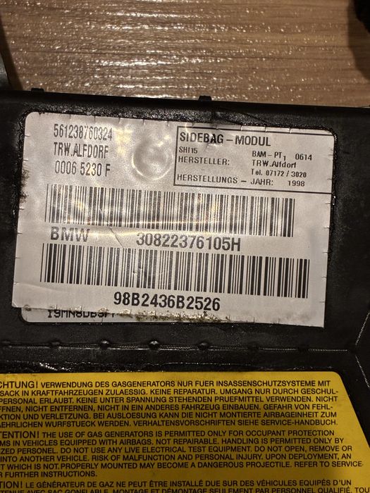 Airbag Lateral Porta BMW E36