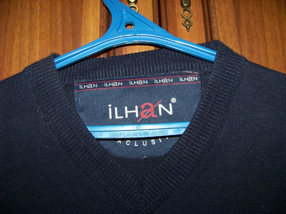 Джемпер мужской полосатый полушерсть турецкий ilhan l-xl