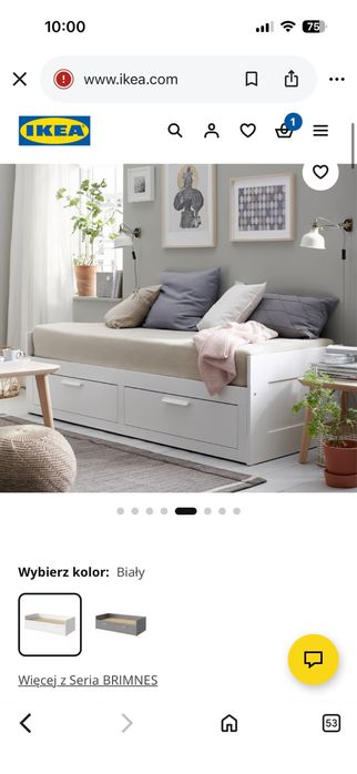 Łóżko ikea Brimnes