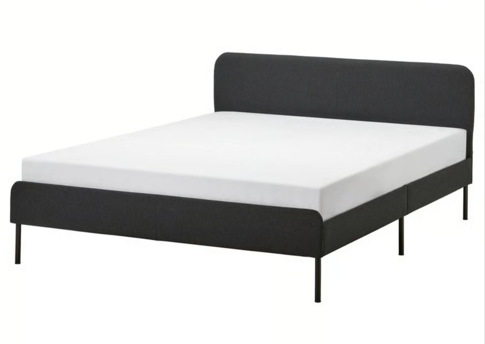 Cama estofada SLATTUM IKEA + colchão