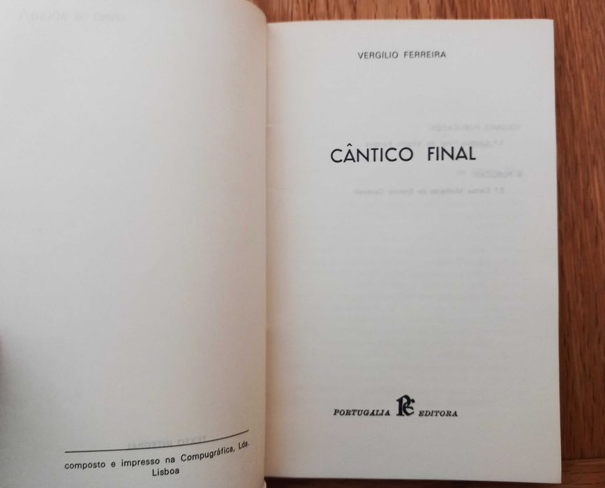 Cântico Final - Vergílio Ferreira