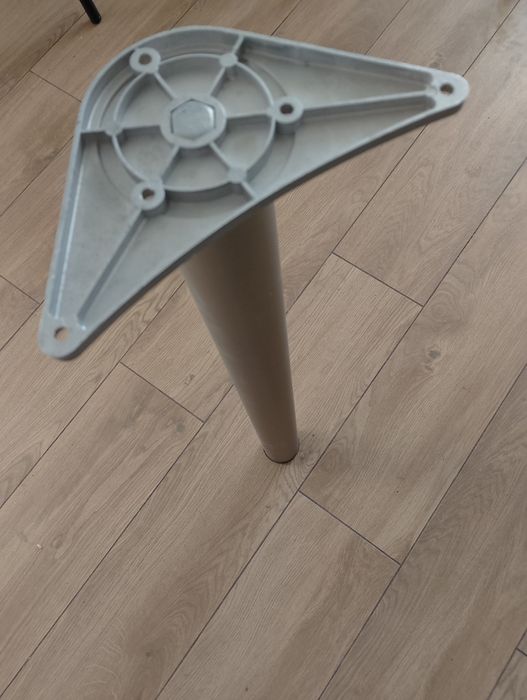 Złota noga do blatu stołu chromowana szczotkowania regulacja 81 - 84cm