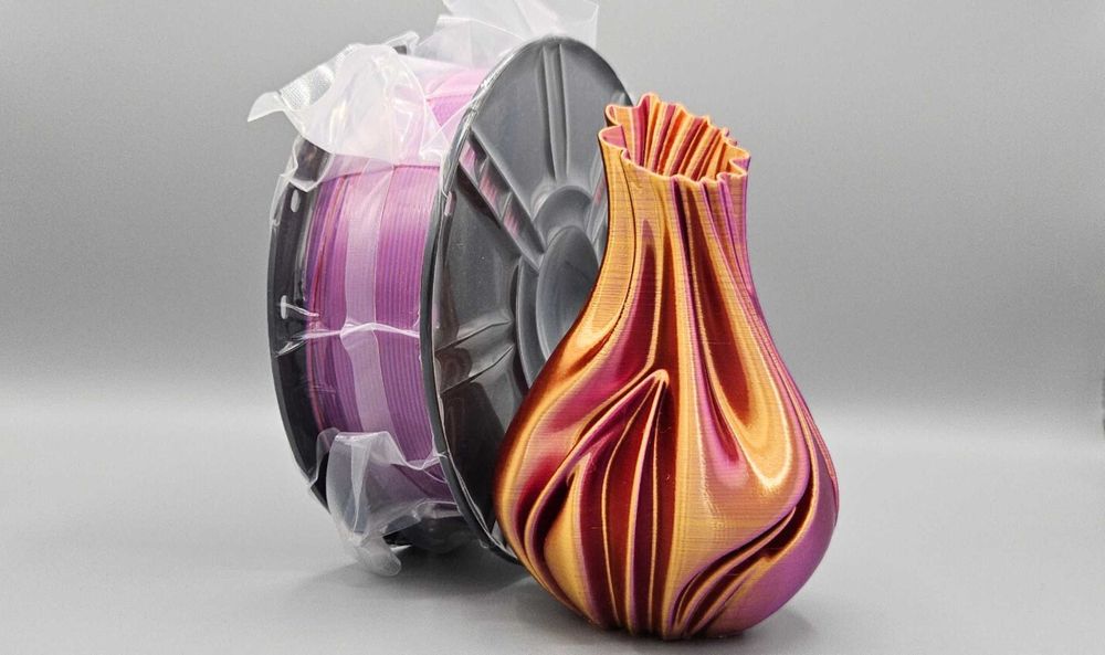 Filament 3D PLA 1kg 1.75mm Czerwono-Złoto-Fioletowy kompatybilny z AMS