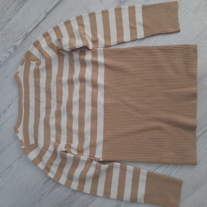 H&M mama sweter beżowy w paski L 42