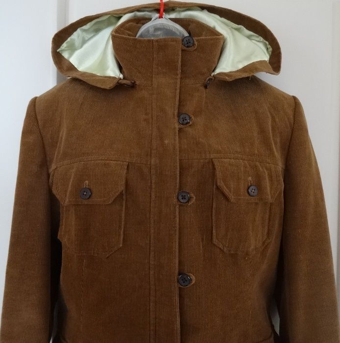 Kurtka damska roz L wiosna jesień sztruksowa