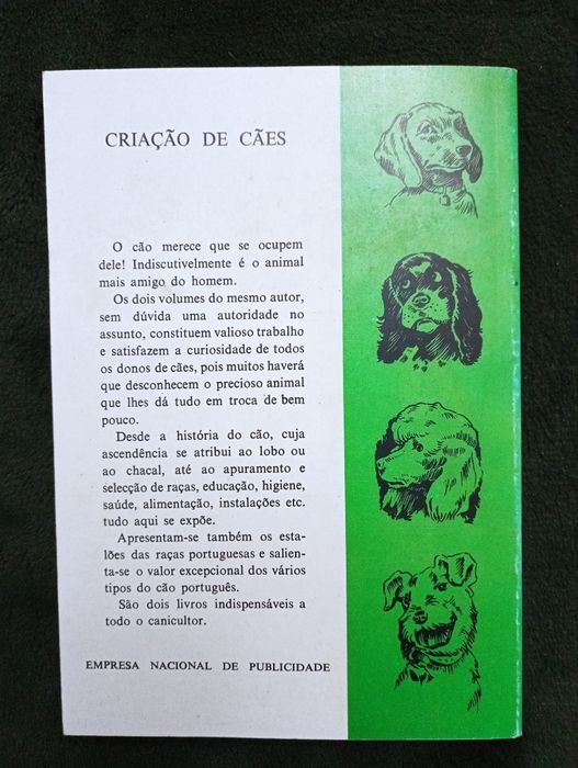 Criação de cães / Manuel Castelo Branco. - 1969. edição Rara