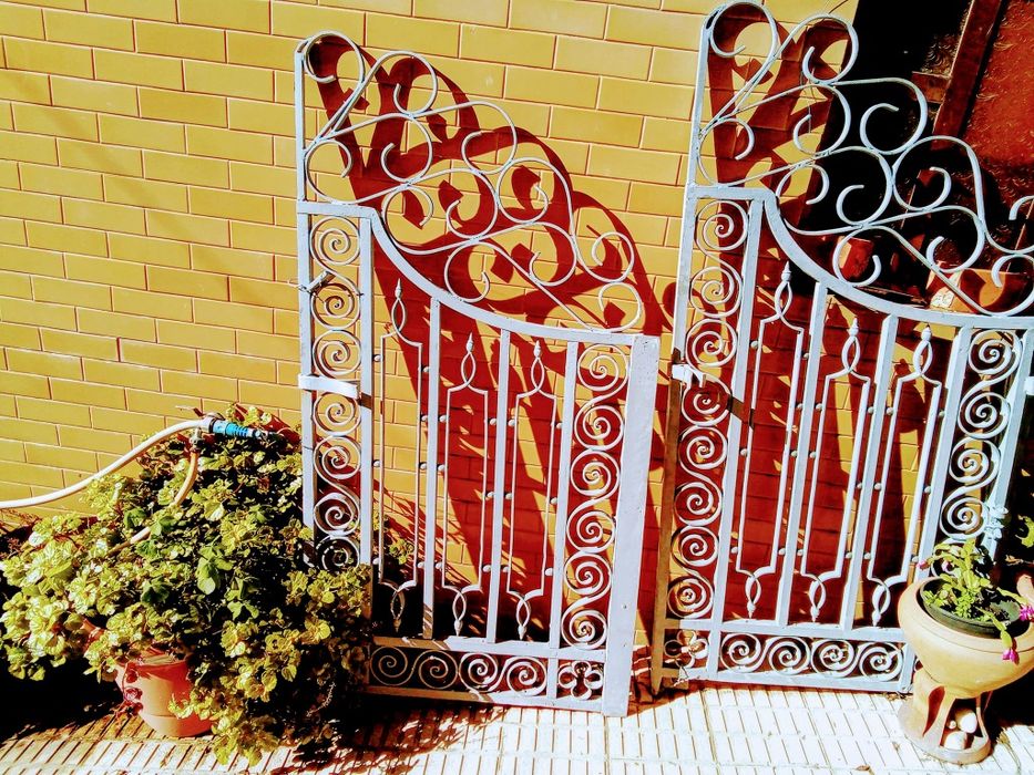 Grades e portão decapados