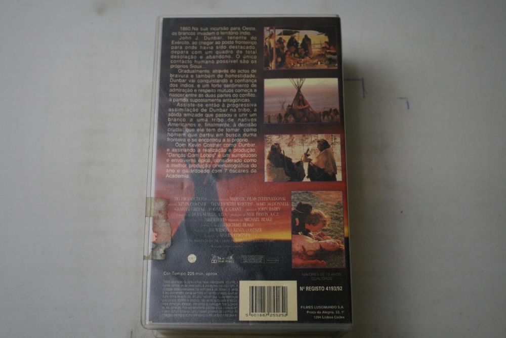 VHS - Danças Com Lobos - integral 2 vhs