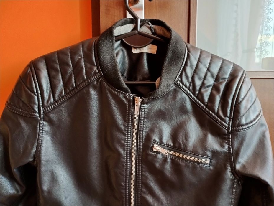 Kurtka skórzana czarna 164