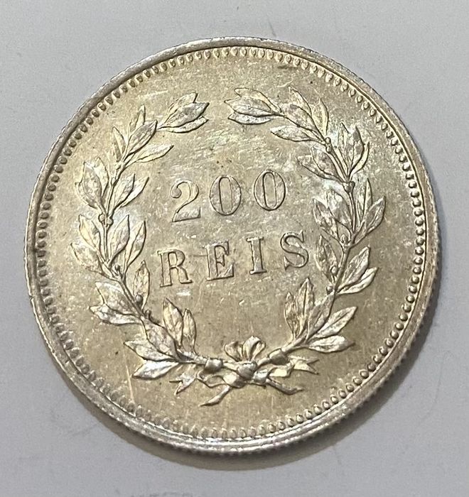 Moeda  28 - 200 Reis D CARLOS 1901