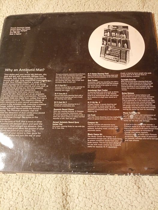 Pinnacle nowa mata antystatyczna do gramofonu