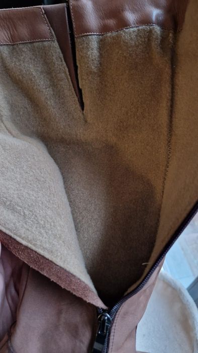 Kozaki skórzane kamelowe