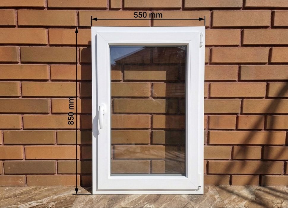 БЕСПЛАТНАЯ ДОСТАВКА‼️Новое металлопластиковое окно WDS 550×850 белое