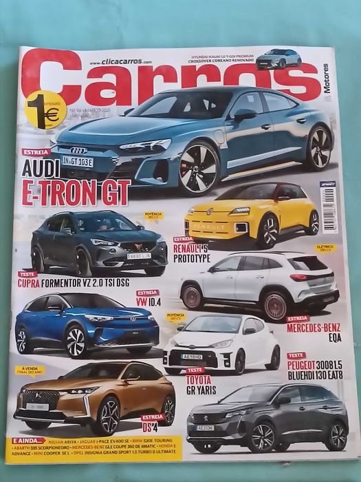 4 x revistas , carros