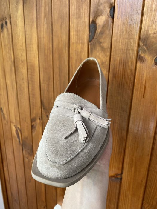 Балетки бежеві замшеві