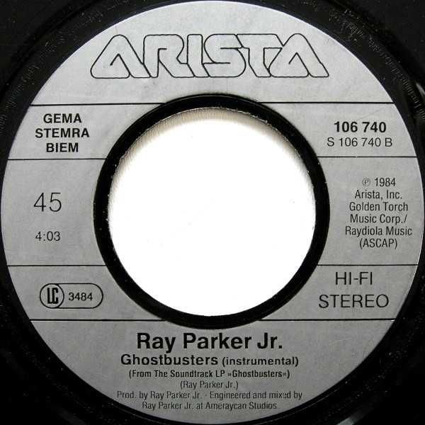Ray Parker Jr. ‎– Ghostbusters Single 7"