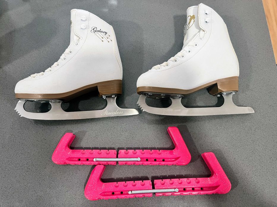 Galaxy White Patins De Gelo Artísticos Tamanho 28