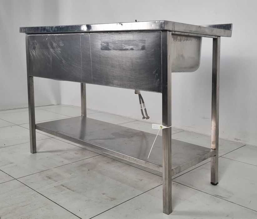 Мийка двохсекційна з нержавіючої сталі, 1200х600х850 мм., Б/у 93167978