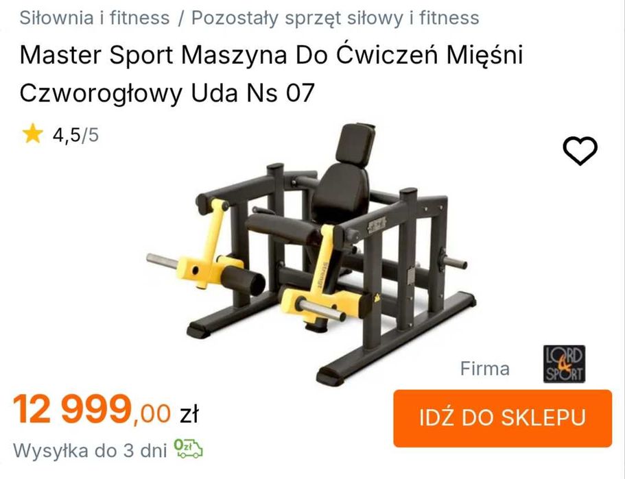 Hammer Leg Extension nogi czworogłowy uda MASTER olymp hes hbp sewim