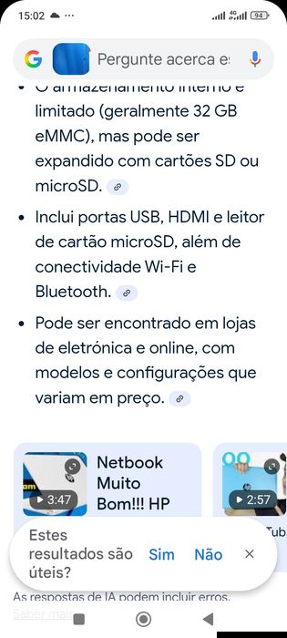 Netbock HP 11 impecável