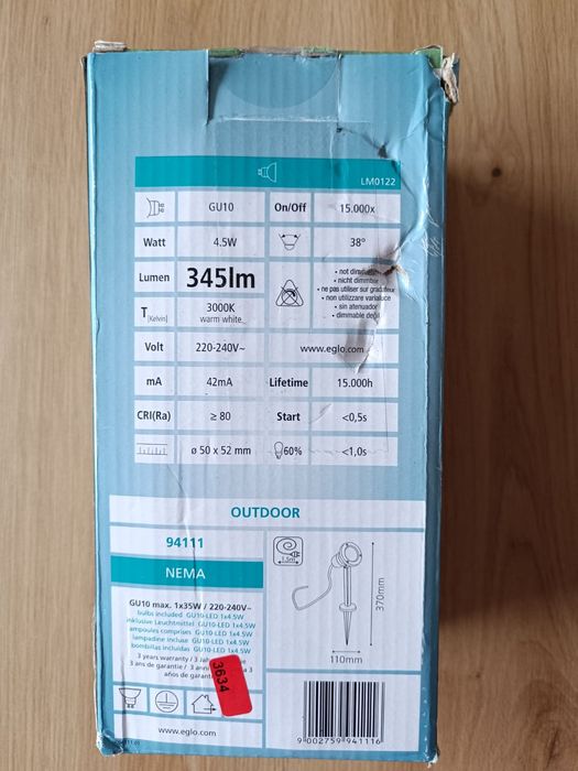 Lampa zewnętrzna kablowa