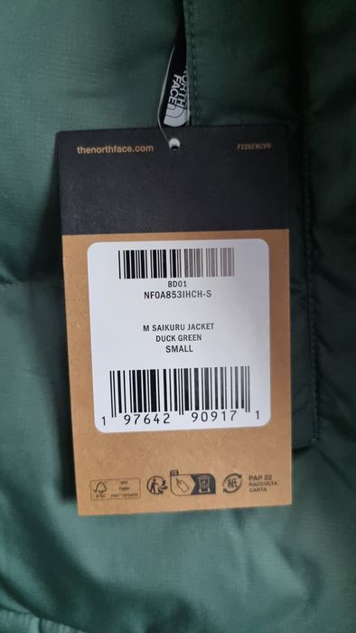The North Face Saikuru, ocieplana zielona kurtka