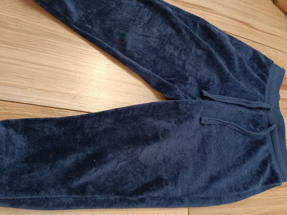 Spodnie welurowe chłopiece hm 86