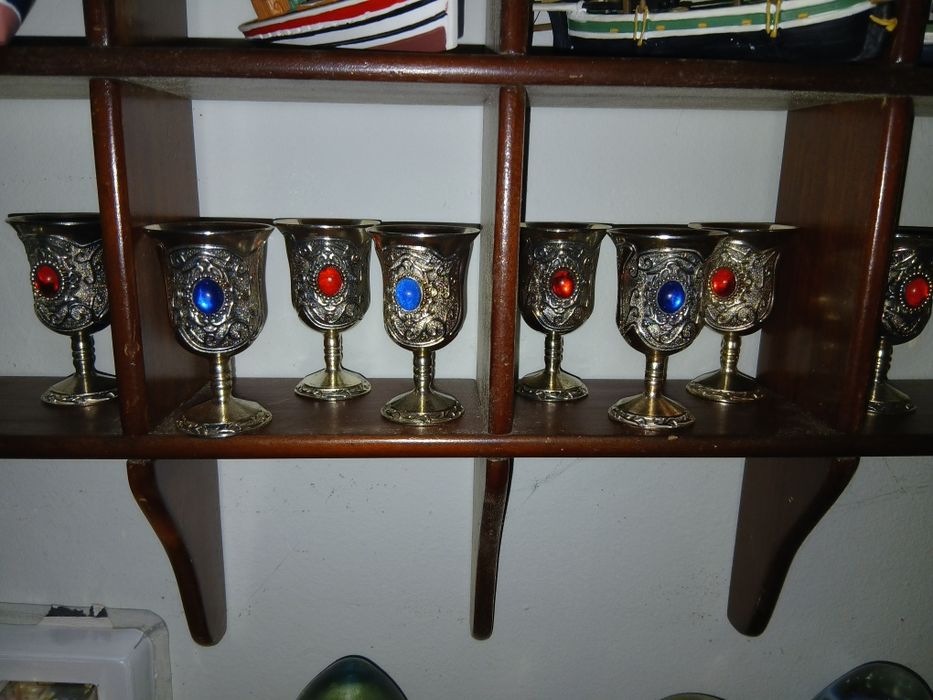 Conjunto 10 calice metal por 40 €