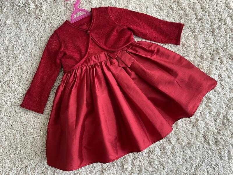 Святкова червона сукня Mothercare, з болеро на 9-12міс