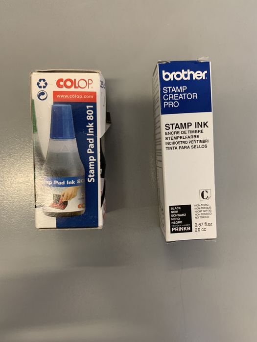 Tinta preta para carimbos