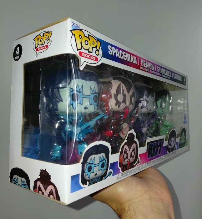 Funko Rocks Kiss (Colour Spotlight) Exclusive 4 pack