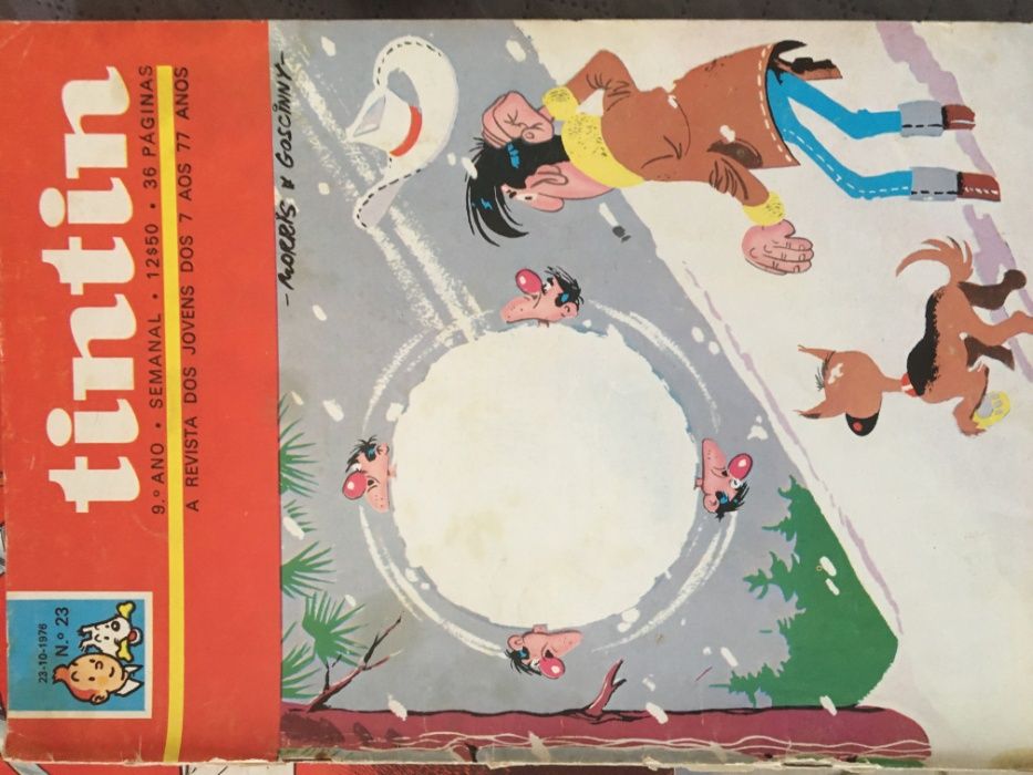 Lote  de  45 revistas Tintin do 9º ao 13º ano