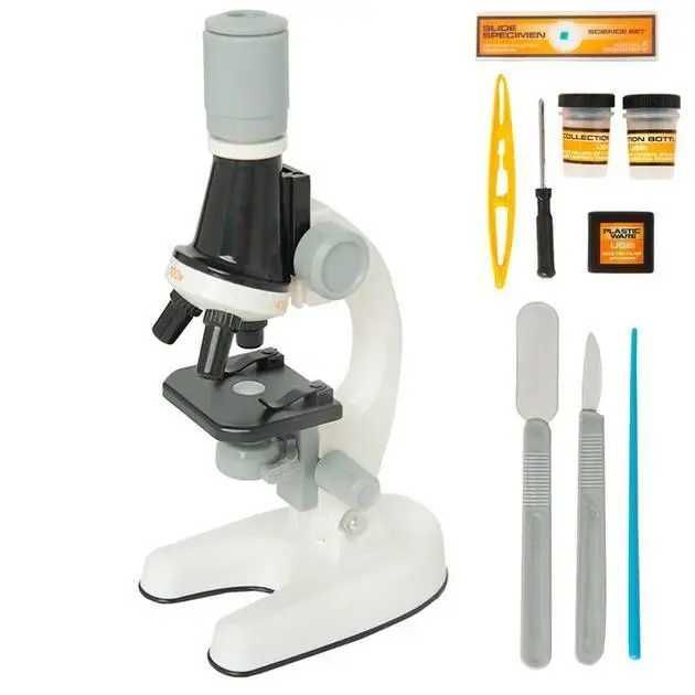 Детский микроскоп с зумом, развивающий набор лаборатория по биологии