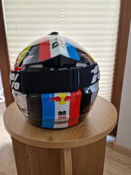 Nowy kask Red bull + google 100% corss, enduro