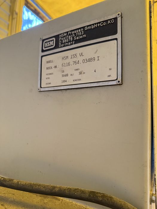 Belownica Prasa HSM 155 VL 16 Ton