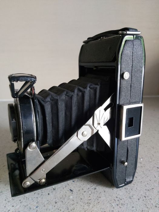 Máquina fotográfica de fole