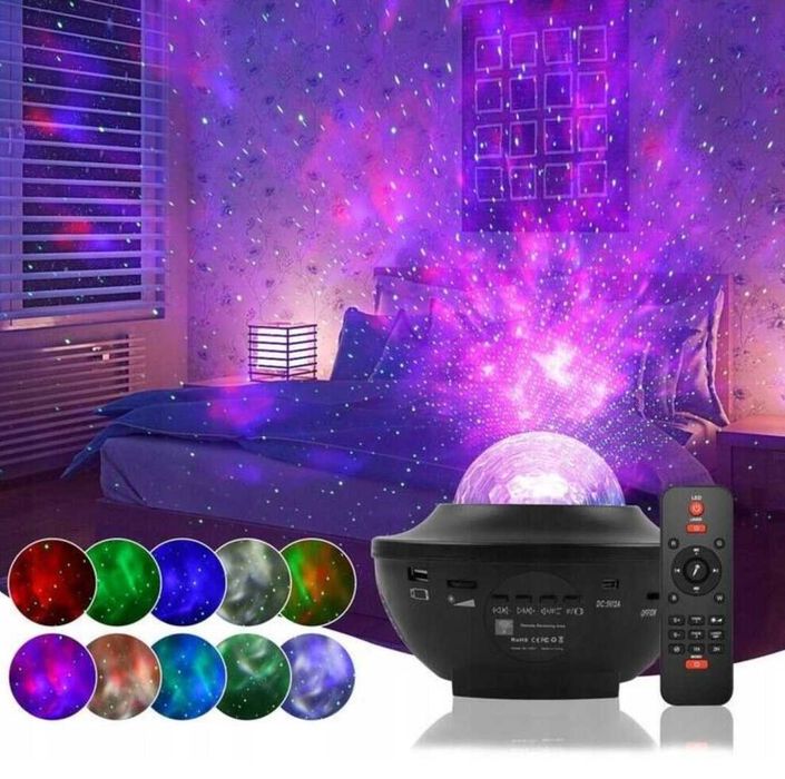 PROJEKTOR GWIAZD star master rzutnik lampka głośnik led usb bluetooth