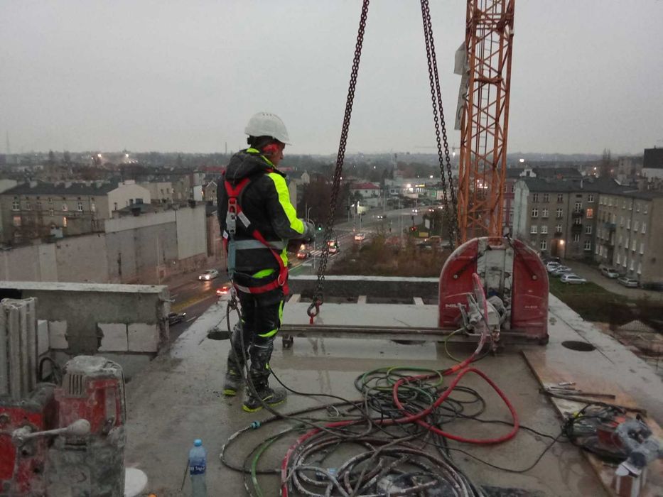 Wiercenie otworów w betonie, Ciecie betonu, przewierty wiertnica HILTI Technika diamentowa przepusty cięcie asfaltu żelbetu kotwy chemiczne pręty