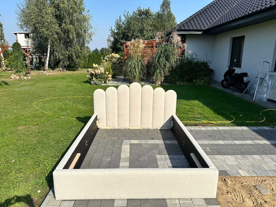 Łóżko tapicerowane RIO 160x200 z pojemnikiem na pościel + stelaż