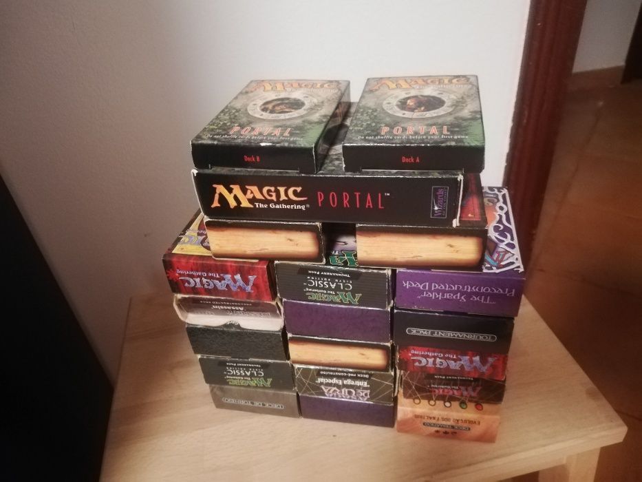 Boosters e Deckbox Antigos de Magic The Gathering