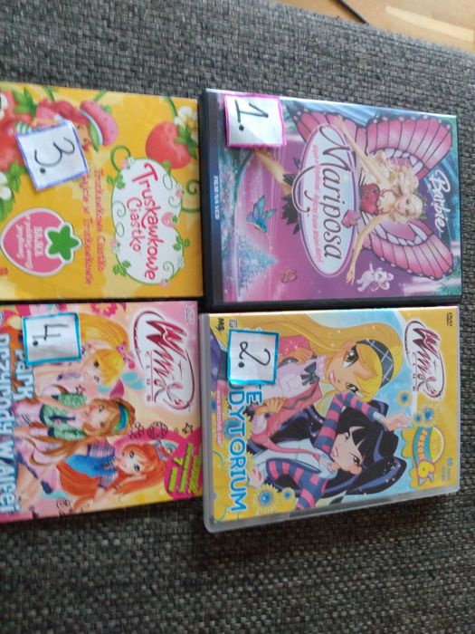 3 bajki Barbie Mariposa, winx-plyty filmy