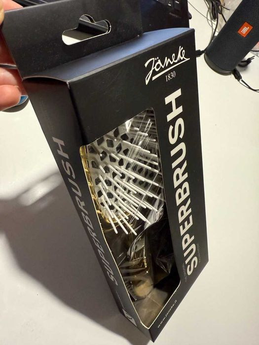 Гребінець Janeke біло-золотий 21см - преміум лінійка