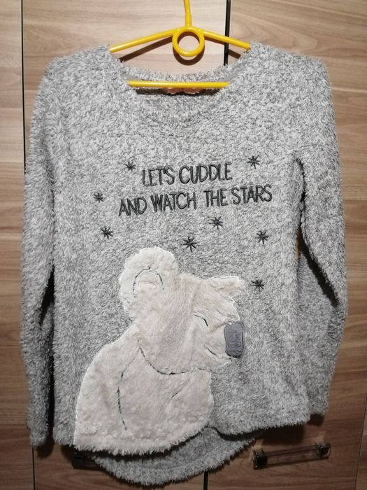 Bluzka włochata z misiem