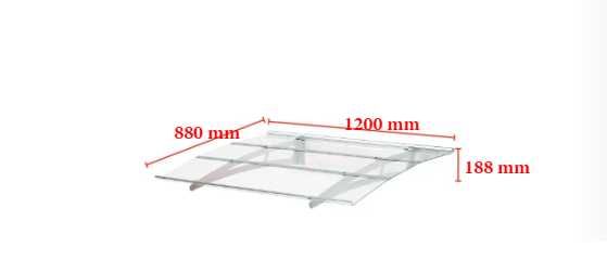 Daszek, zadaszenie drzwiowe, wejściowe 1200 x 900mm