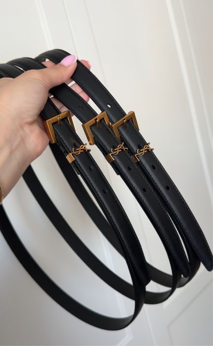 Pasek ysl 2 cm czarny