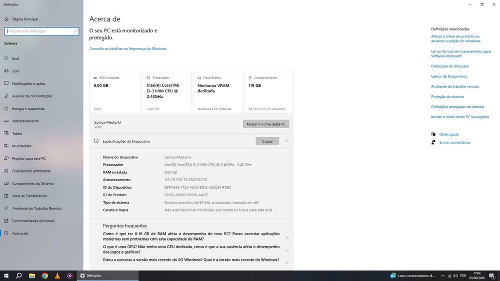 ASUS VC60 - Mini PC - I3 2.4Ghz 8GB DDR3 SSD 120Gb