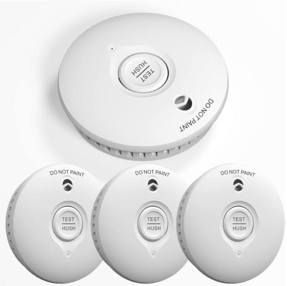 Czujnik dymu, zestaw 4 sztuki