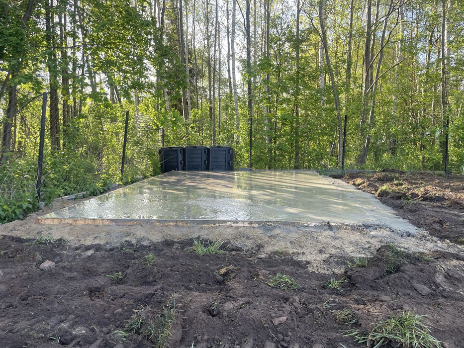 Budowa płyt betonowych, wylewka pod garaż, blaszak, domki holenderskie i modułowe