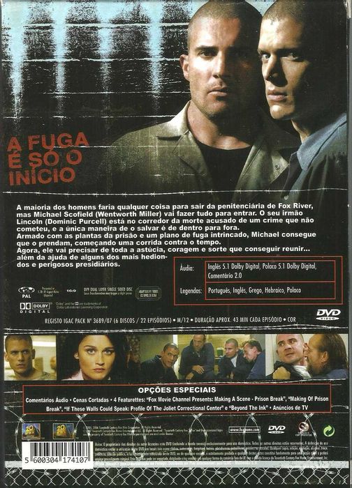 Prison Break: Fuga da Prisão (A Primeira Série Completa - 6 DVD)