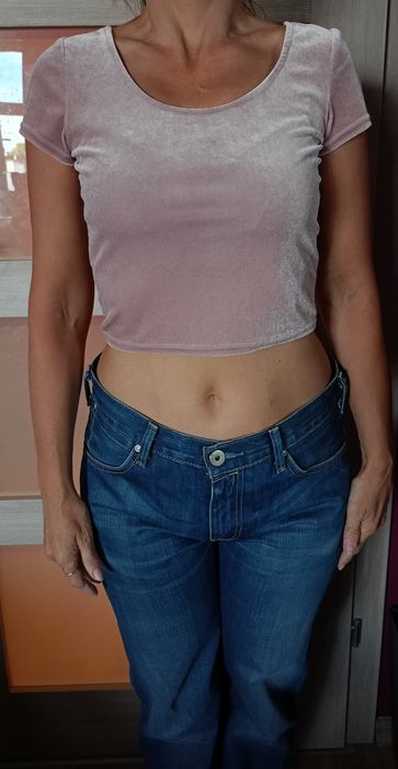 Welurowy Crop top